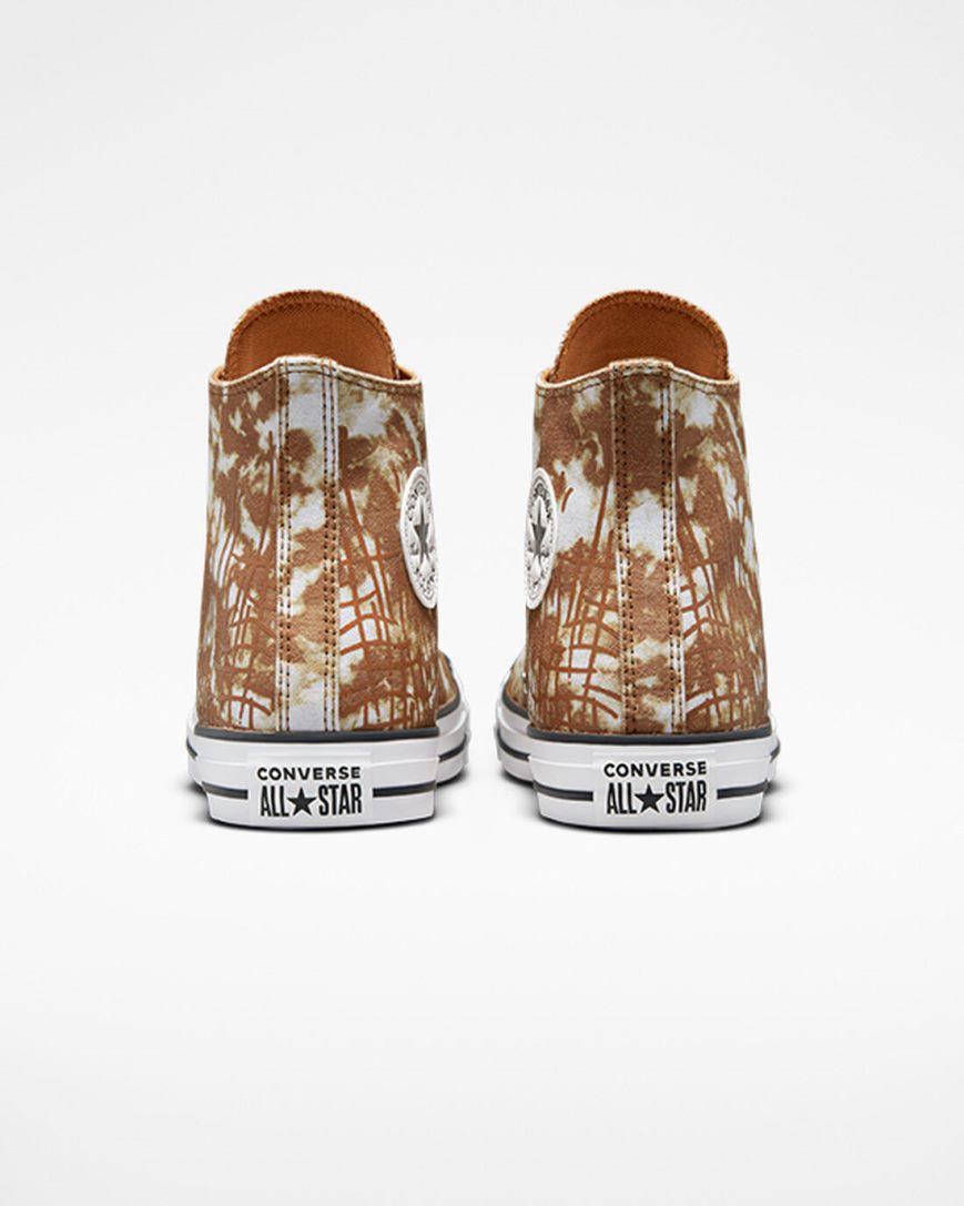 Men's Converse Chuck Taylor All Star Dip Dye High Top Shoes Brown / White / Black | AU C1563K